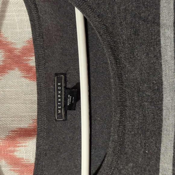 Soft Gray Striped Sweater - Picture 2 of 3